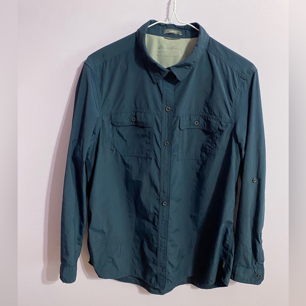 Eddie Bauer Women’s Shirt, Medium, Navy